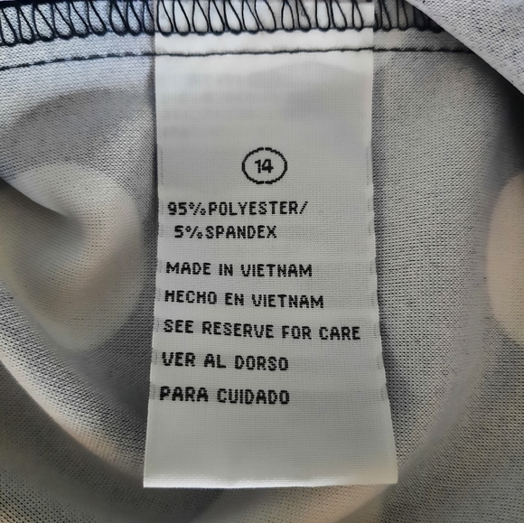 Shelby & Palmer Retro Polka-dot Dress Black White Side Sash Women's Size 14 - Picture 9 of 10